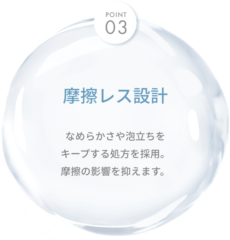 POINT03 摩擦レス設計