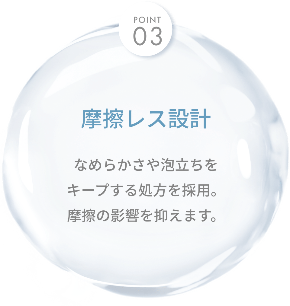 POINT03 摩擦レス設計