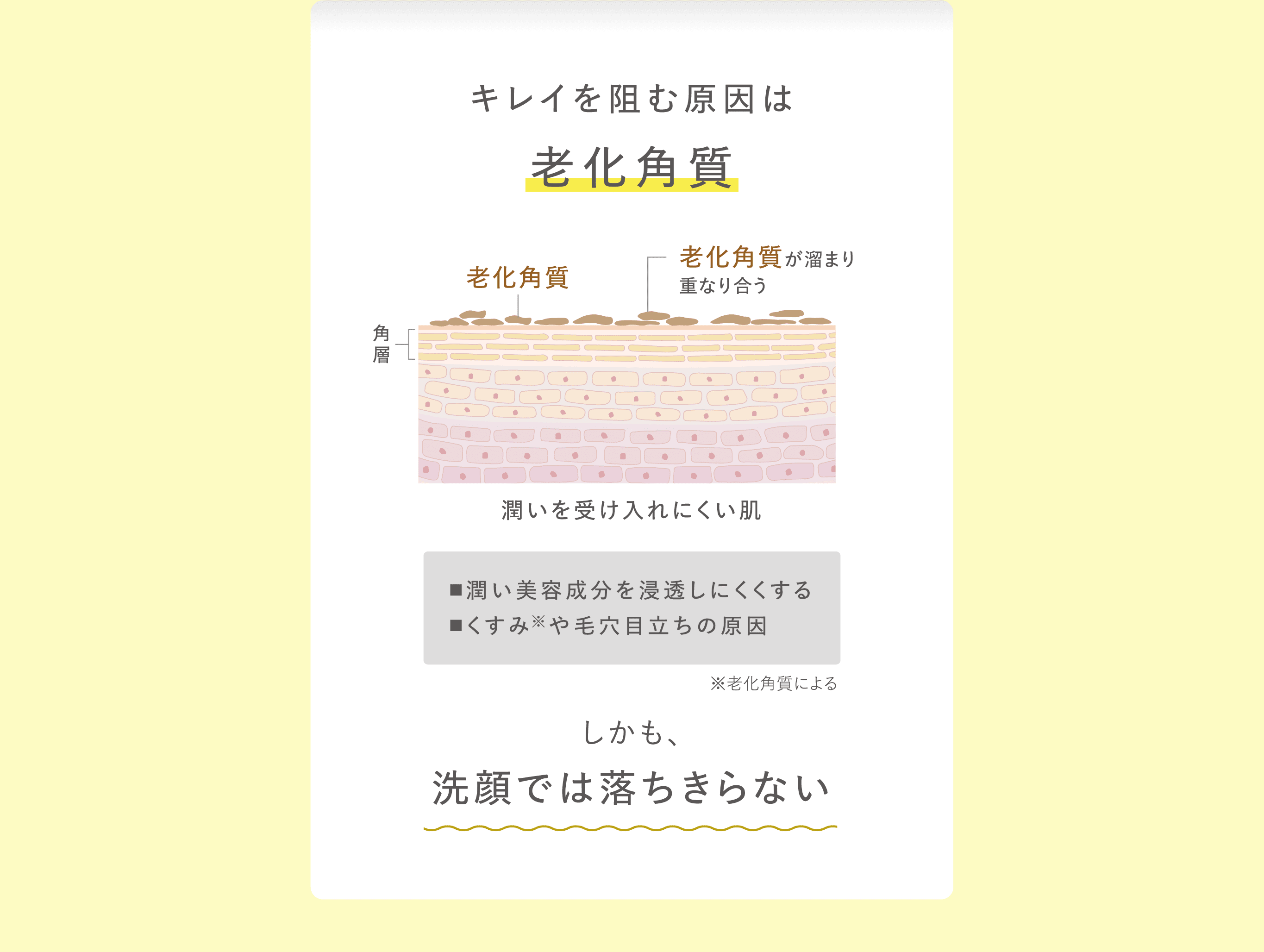 キレイを阻む原因は老化角質