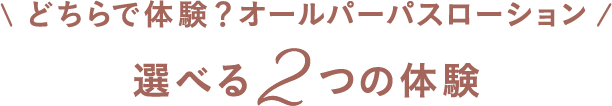 選べる2つの体験