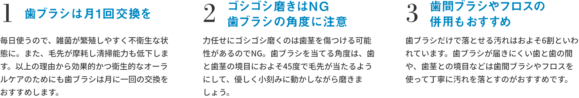 ちゃんと磨けていますか？歯の正しい磨き方3つのPOINT