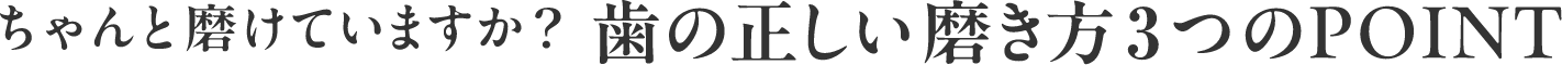毎日の歯磨きで白い歯へ
