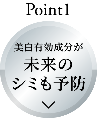 Point1 美白有効成分が未来のシミも予防