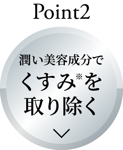 Point2 潤い美白成分でくすみ※ を取り除く