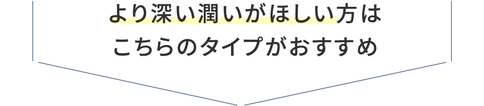 より深い潤いがほしい方はこちらのタイプがおすすめ