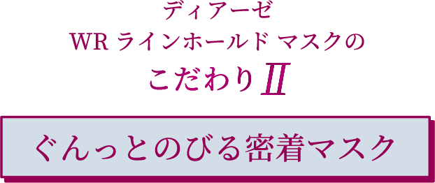 ディアーゼ WR ラインホールド マスクのこだわりII