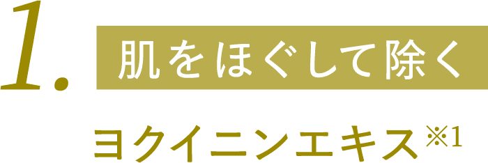 肌をほぐして除く ヨクイニンエキス※1