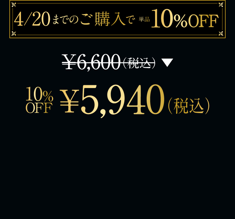 ￥6,600（税込）→ 10%OFF 5,940（税込）