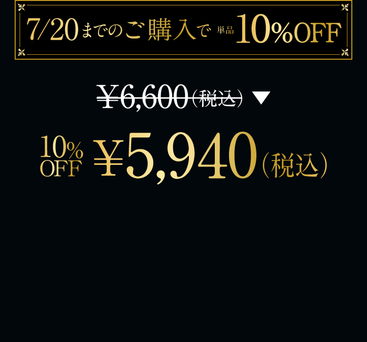 ￥6,600（税込）→ 10%OFF 5,940（税込）