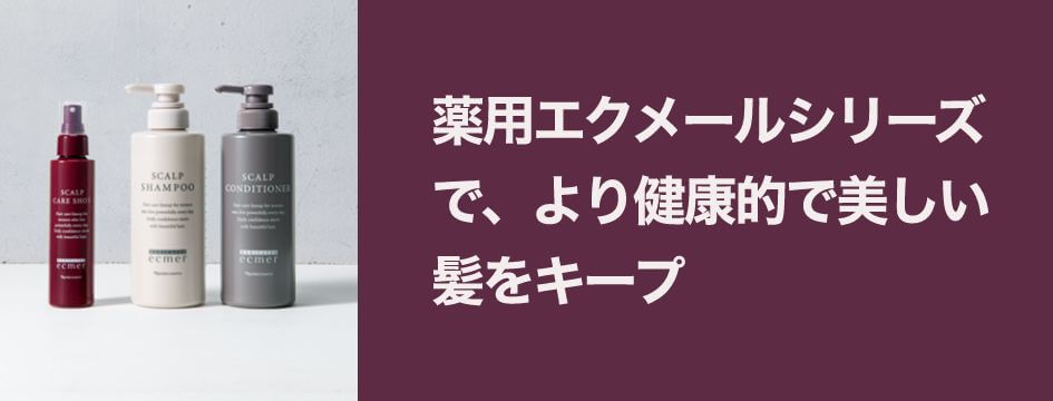 薬用エクメールシリーズで、より健康的で美しい髪をキープ