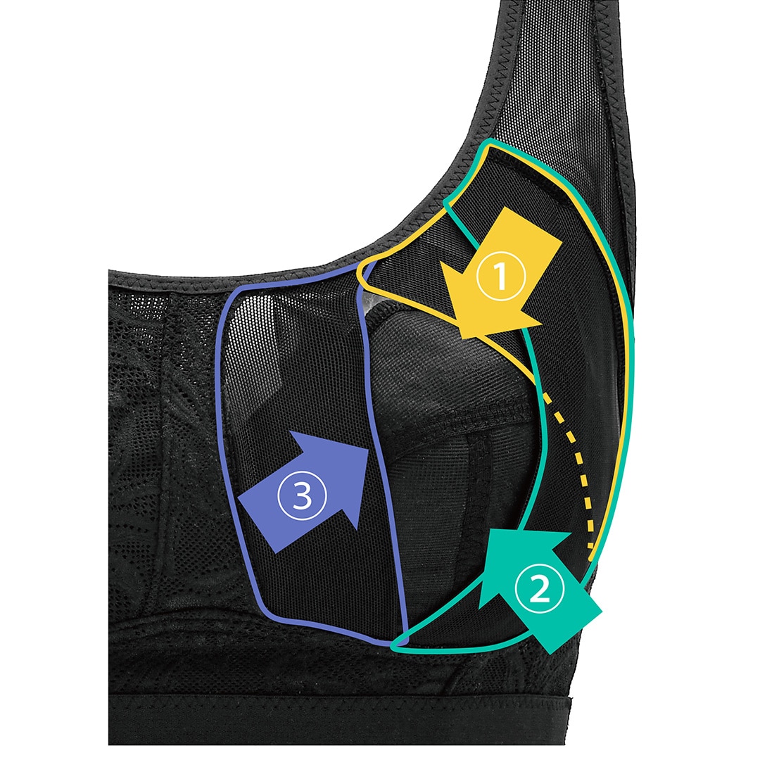 おやすみリラクエステ レーシーブラ 3L(バスト：100－108㎝　アンダーバスト：80－90㎝)