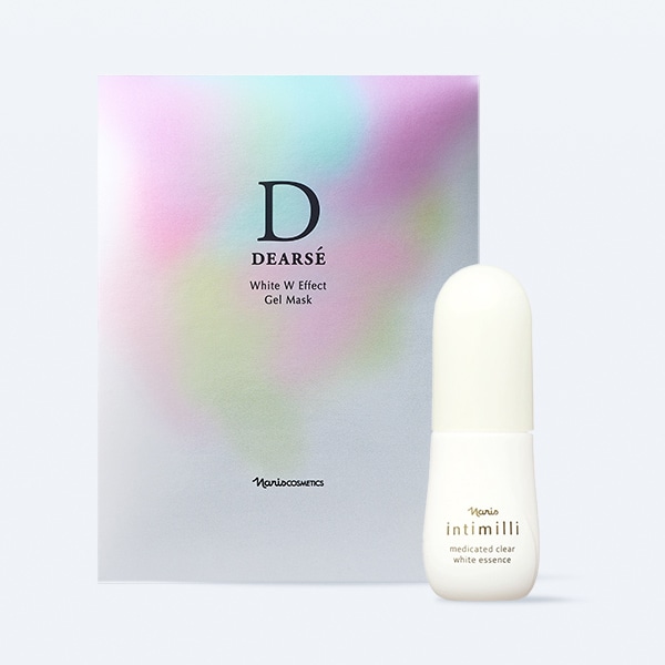 ホワイト Ｗエフェクト ジェルマスク＆アンティミリ 薬用　クリア　ホワイト エッセンスセット