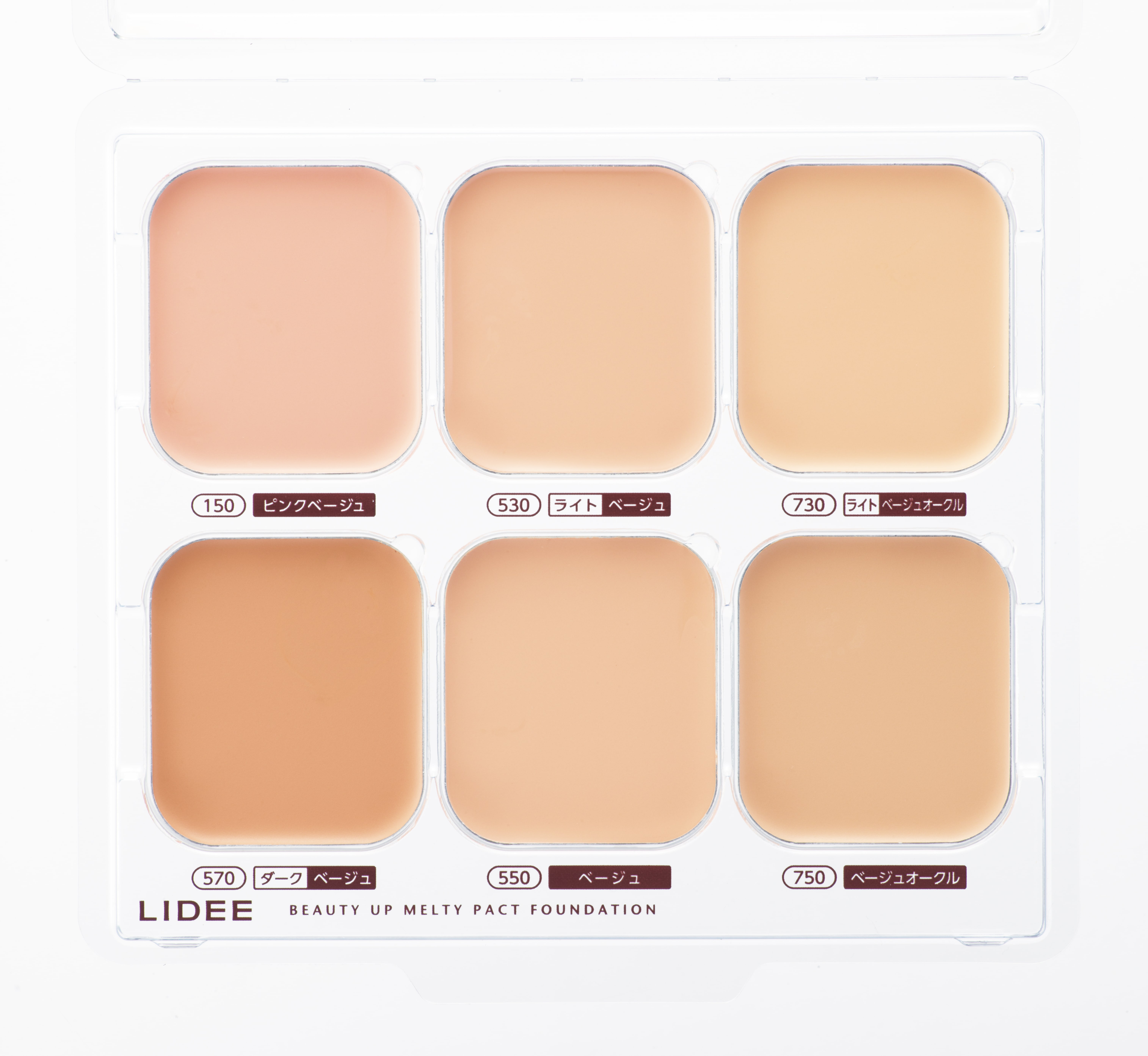 メルティパクト ファンデーション カラーディスプレー