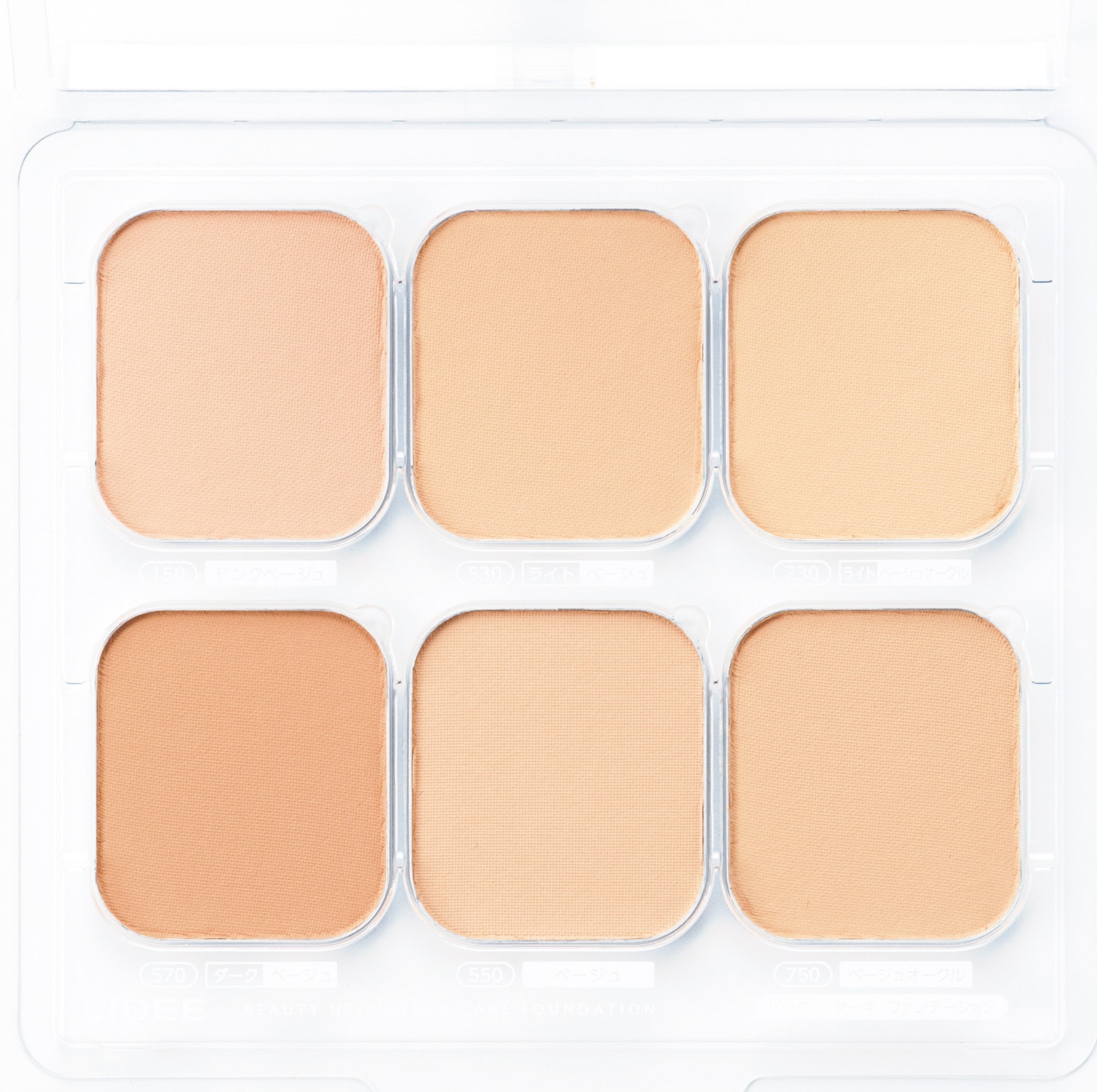 パウダー ケーキ ファンデーション カラーディスプレー